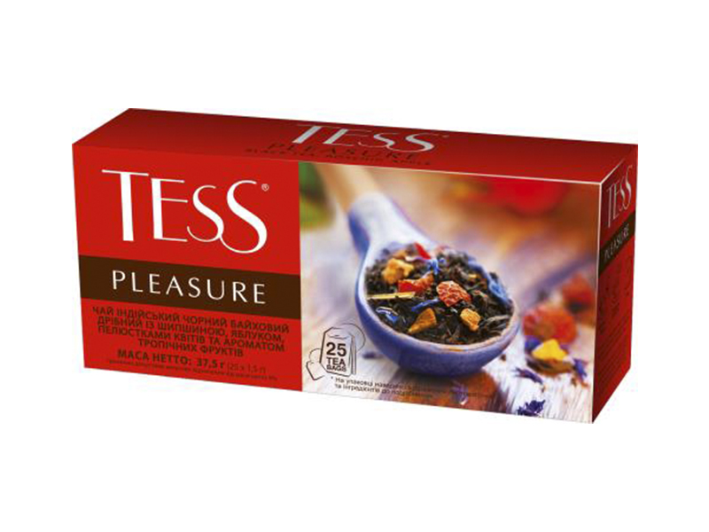 Чай чорний пакетований Tess 25пак PLEASURE