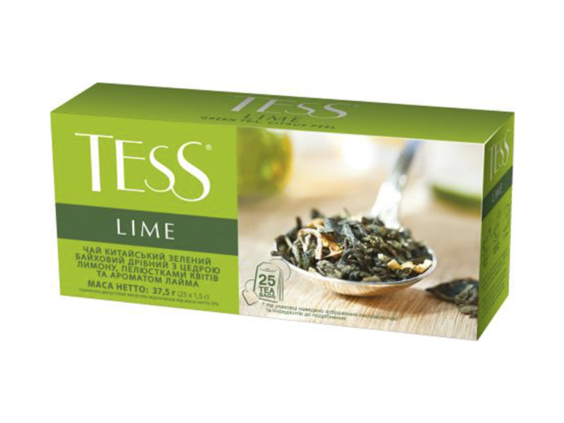 Чай зелений пакетований Tess 25пак LIME