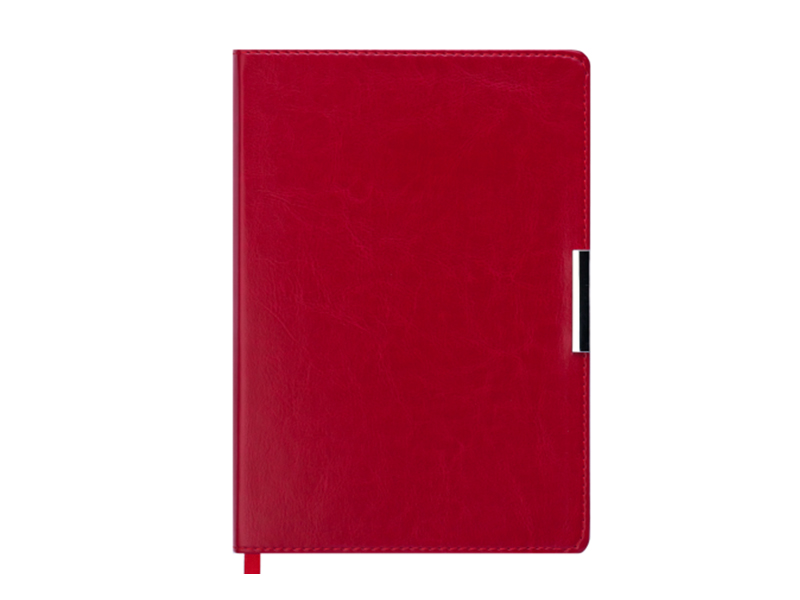 Щоденник датований А5 SALERNO 336стор., гнучкий, кремовий блок (лінія), червоний