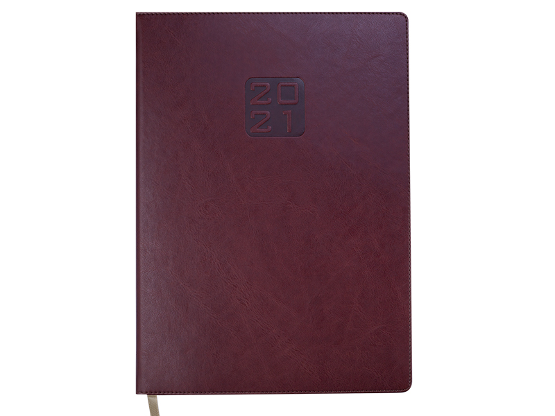 Щоденник датований А4 BRAVO SOFT 336стор., кремовий блок (лінія), коричневий