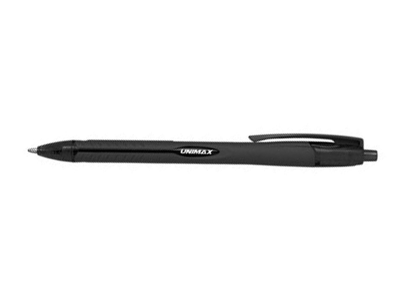 Ручка кулькова автоматична чорна 0.7мм "AEROGRIP", корпус чорний
