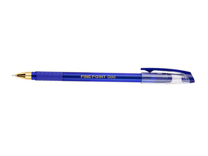 Ручка шариковая синяя 0.7мм Fine Point Gold, корпус синий