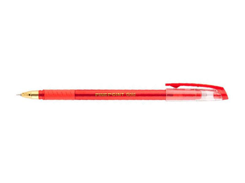 Ручка кулькова червона 0.7мм Fine Point Gold, корпус синій