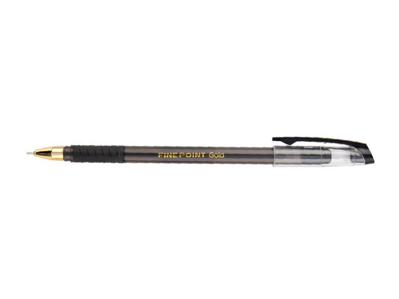 Ручка шариковая черная 0.7мм Fine Point Gold, корпус синий