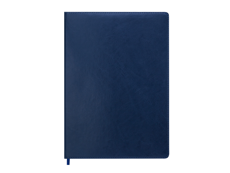 Ежедневник недатированный А4 BRAVO 288стр., кремовый блок (линия), синий