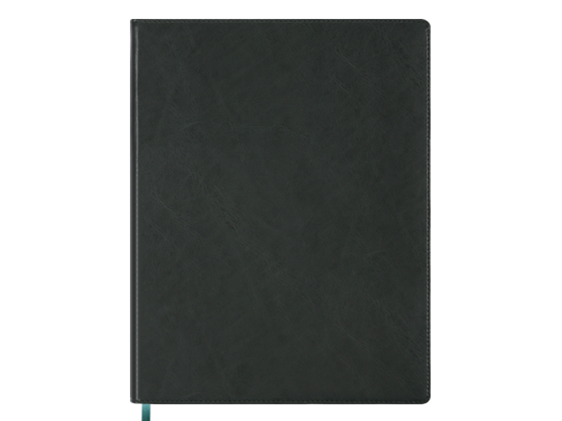 Щоденник недатований А4 BRAVO 288стор., кремовий блок (лінія), зелений