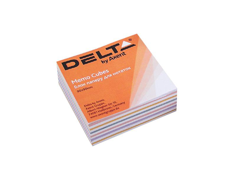 Папір для заміток не склеєний 90х90мм 300арк "Mix" Delta