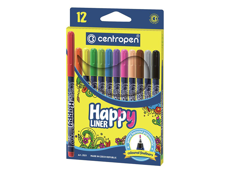 Лінер 12 кольорів Centropen HAPPY Lines 0,3мм