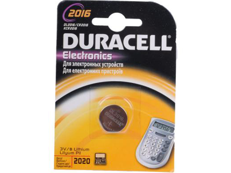 Батарейка CR2016  Duracell Lithium, літієва 2шт