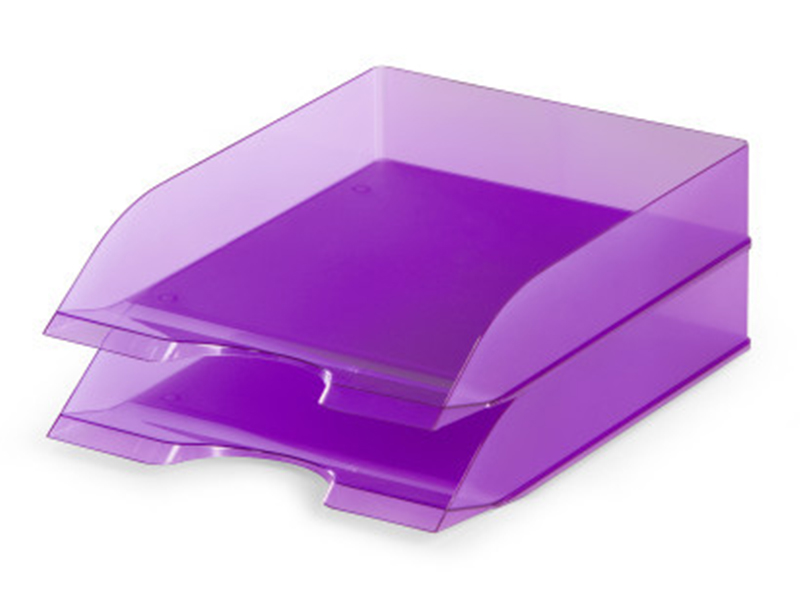 Лоток для паперу горизонтальний Durable BASIC, прозорий фіолетовий