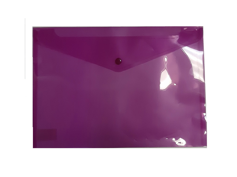 Папка-конверт на кнопці А5 прозора, пластик глянсовий 170мкм, Buromax, рожевий