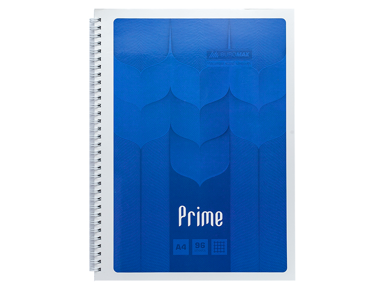 Зошит на пружині А4 96арк PRIME обкл. ламін.картон, синій