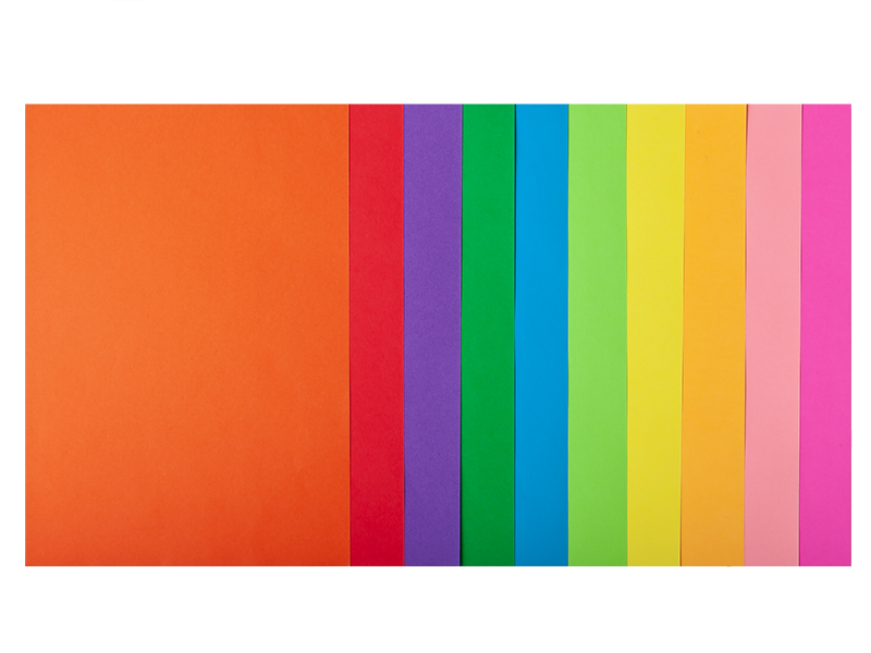 Папір кольоровий А4 80г/м2 NEON+INTENSIV, 20 аркушів (10 кольорів) , неоновий + інтенсивний