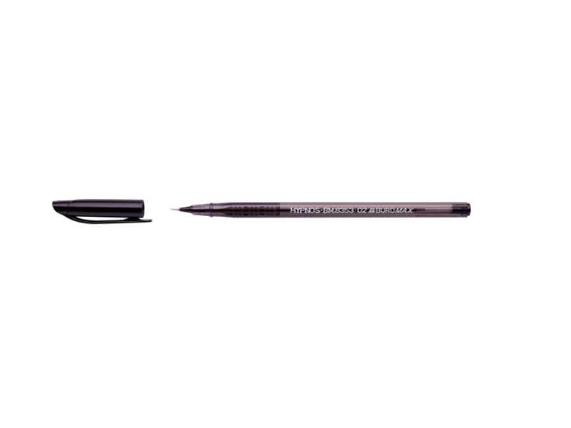 Ручка шариковая черная 0,5мм на масляной основе Buromax Hypnos, корпус трехгранный