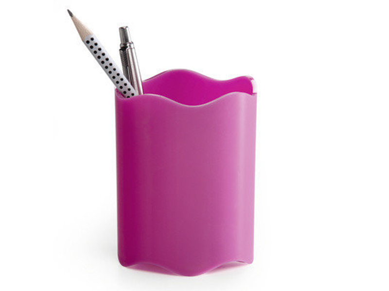 Підставка -СТАКАН для ручок пластикова на 1відд. Durable Trend, рожевий