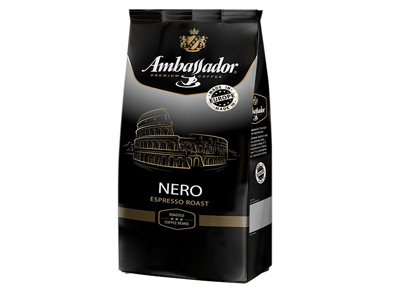 Кава Ambassador в зернах Nero 1000г, пакет