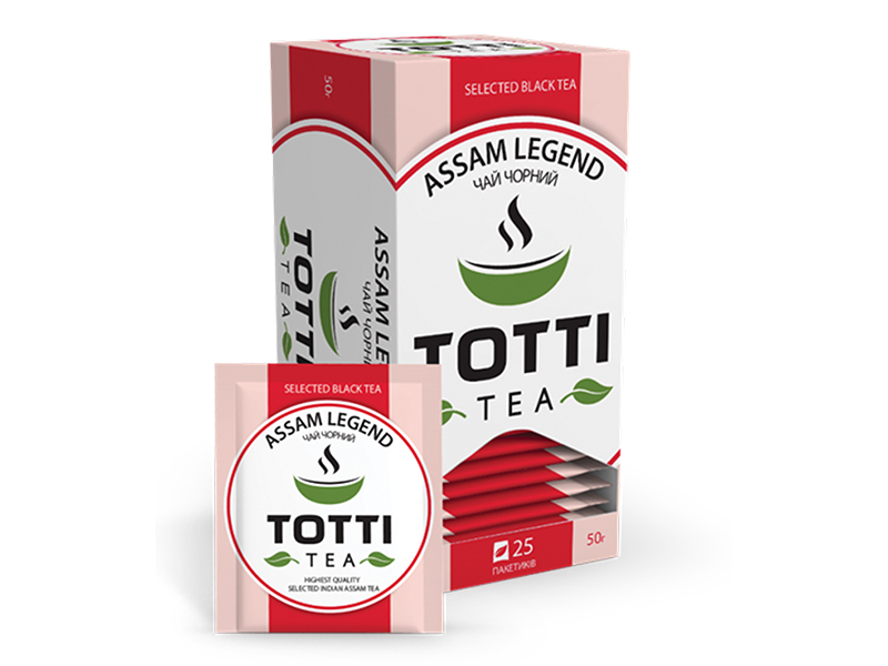 Чай чорний пакетований TOTTI  25пак Легендарний Ассам