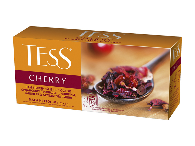 Чай фруктовий пакетований Tess  25пак Cherry