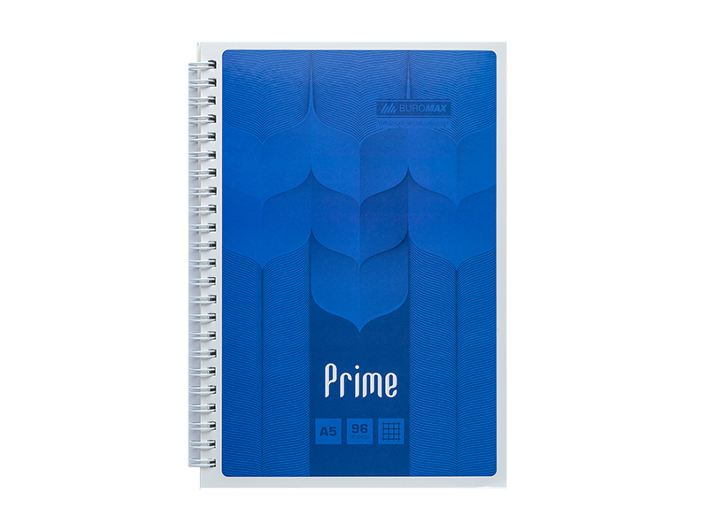 Зошит на пружині А5 96арк PRIME обкл. ламін.картон, синій