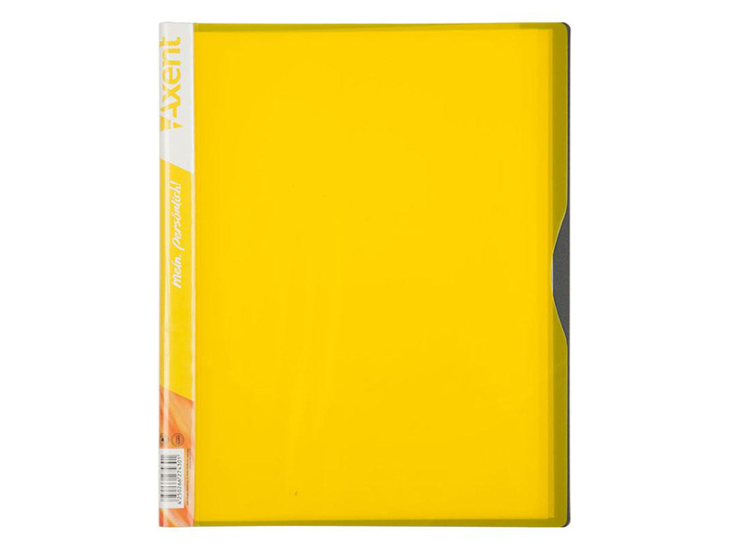 Папка з 20 файлами А4, пластик 700мкм, AXENT 1120, жовтий