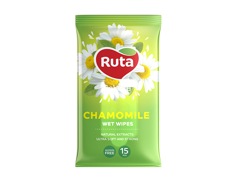 Серветки вологі 15шт "Ruta Selecta" Chamomile з екстрактом ромашки
