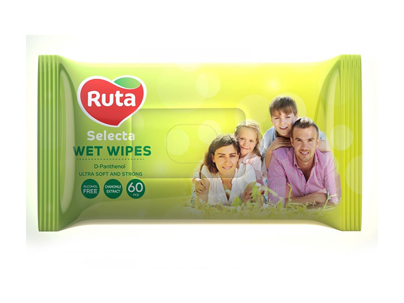 Серветки вологі 60шт "Ruta Selecta" для всієї родини