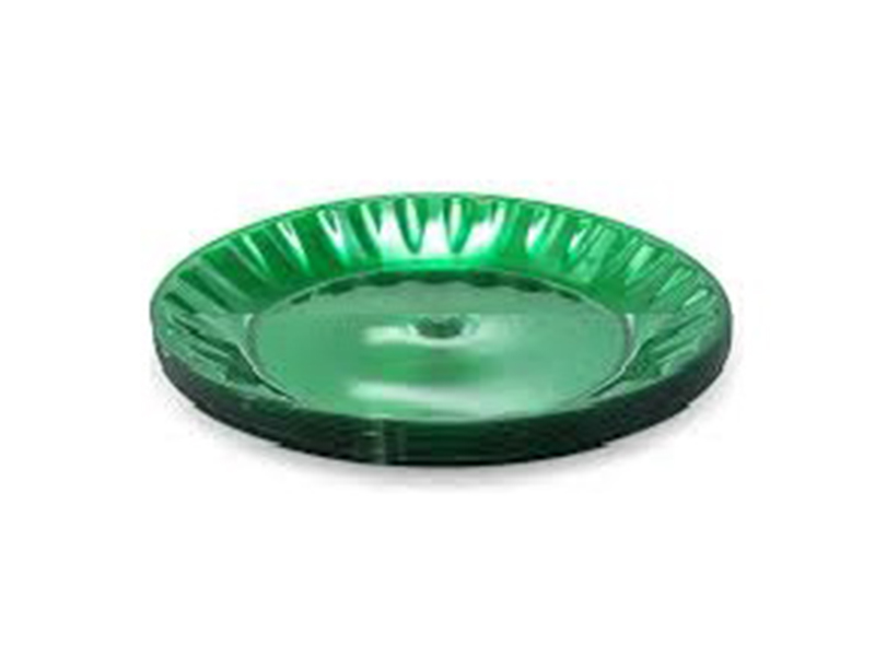 Тарілка пластикова склоподібна d=20,5см 10шт, зелена