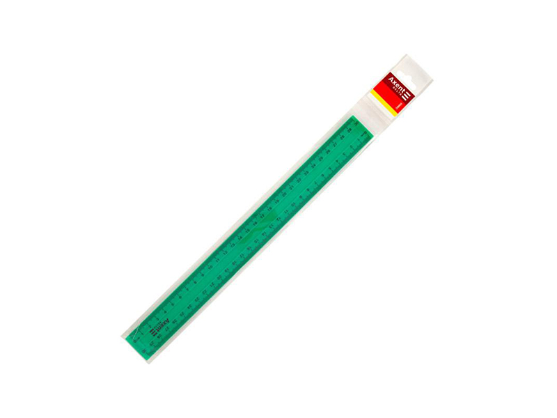 Лінійка 30см пластикова Delta by Axent (см/см), зелена