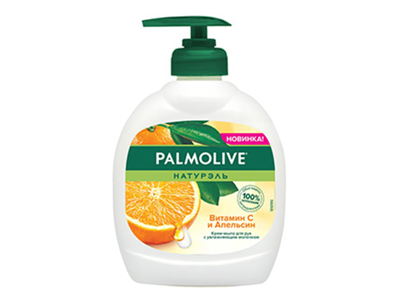Рідке мило Крем-Palmolive 300мл з дозатором "Вітамін С і Апельсин"