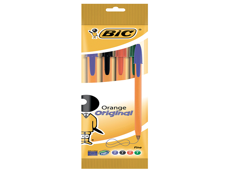 Ручка шариковая на масляной основе BIC "Orange", 4цв. в блистере