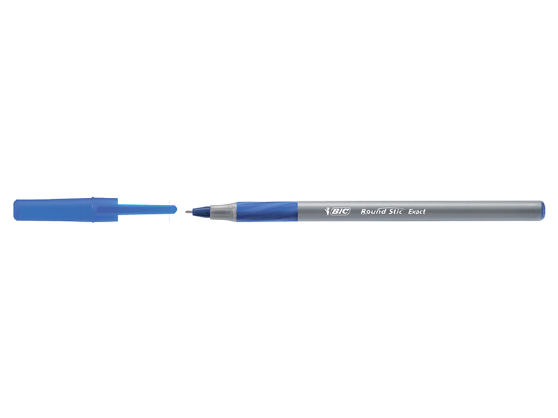 Ручка шариковая синяя на масляной основе BIC "ROUND STIC EXACT"