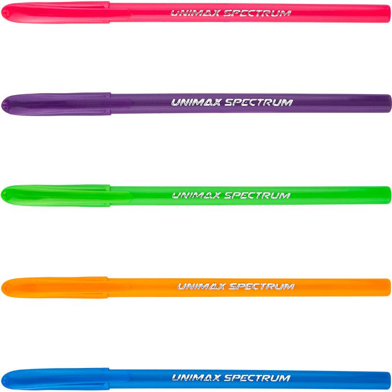 Ручка шариковая синяя 0,7мм UNIMAX SPECTRUM Fashion (1,2км)