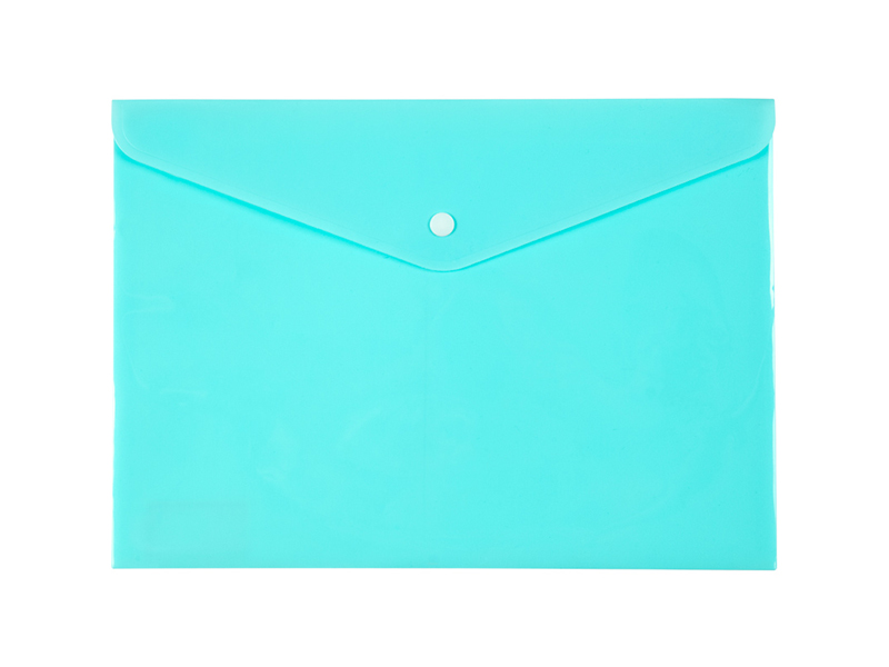 Папка-конверт на кнопці А4 непрозора, пластик 180мкм Axent Pastelini, мятний