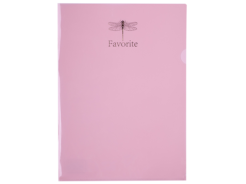 Папка-кутик А4 пл.180мкм, BUROMAX, PASTEL рожевий
