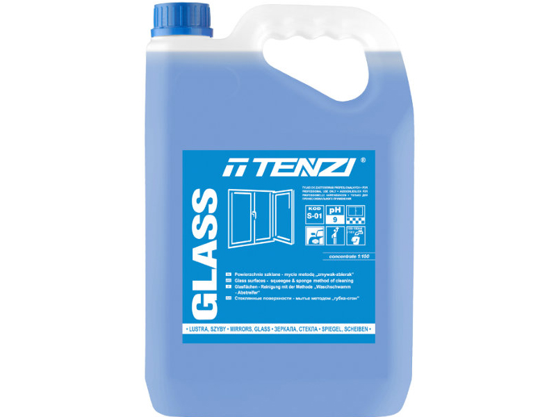 Засіб для миття скла, дзеркал концентрований TENZI GLASS  5л (каністра)