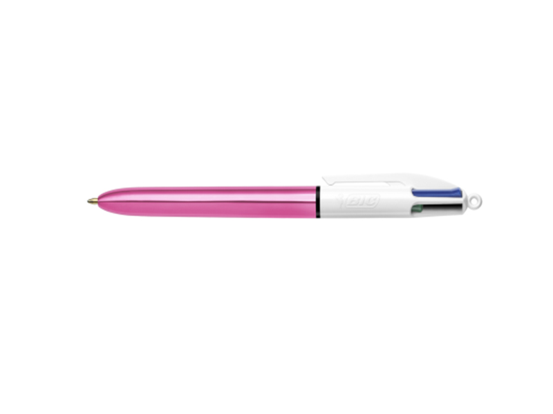 Ручка шариковая автоматическая 4х цветная  на масляной основе BIC 4 КОЛОРС ШАЙН
