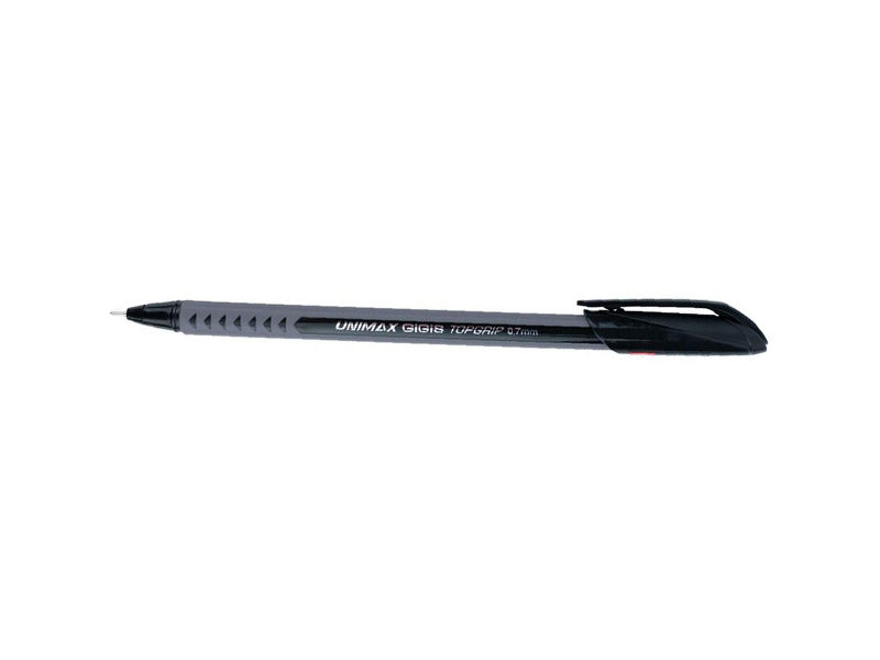 Ручка шариковая черная 0,7мм UNIMAX Topgrip (1500 м)