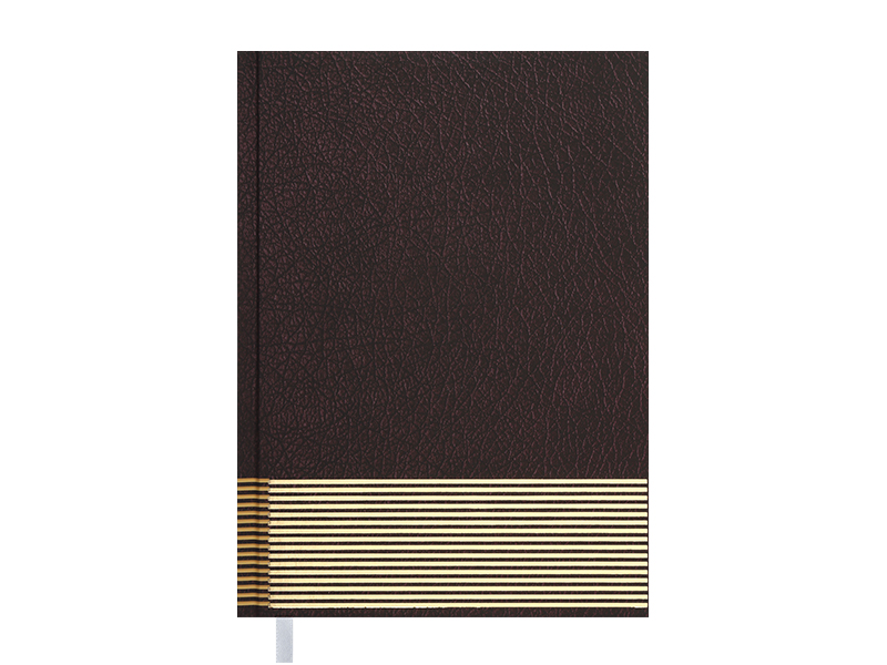 Щоденник недатований  А5 288стор., PARALLEL білий блок (лінія), бордо