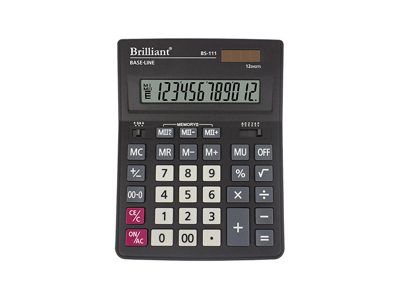 Калькулятор 12 розрядний Brilliant BS-111, 204*155*37мм