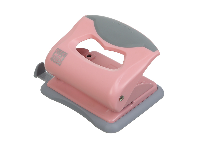 Діркопробивач на 20арк метало-пластиковий Buromax, рожевий PASTEL